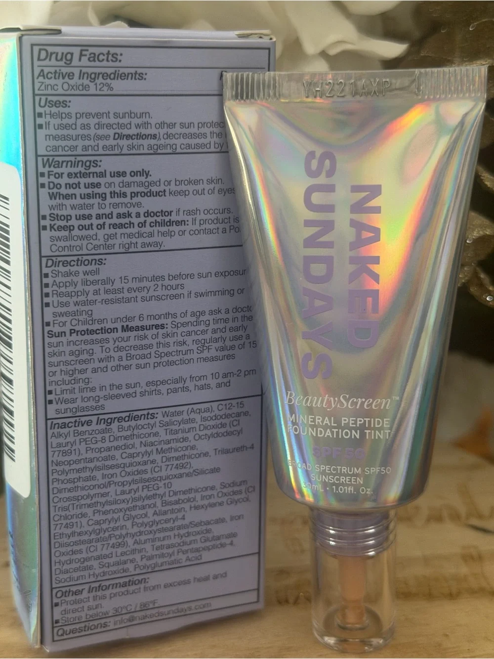 NWT Naked Sundays BeautyScreen Mineral Peptide Foundation Tint SPF 50 shade 3.5